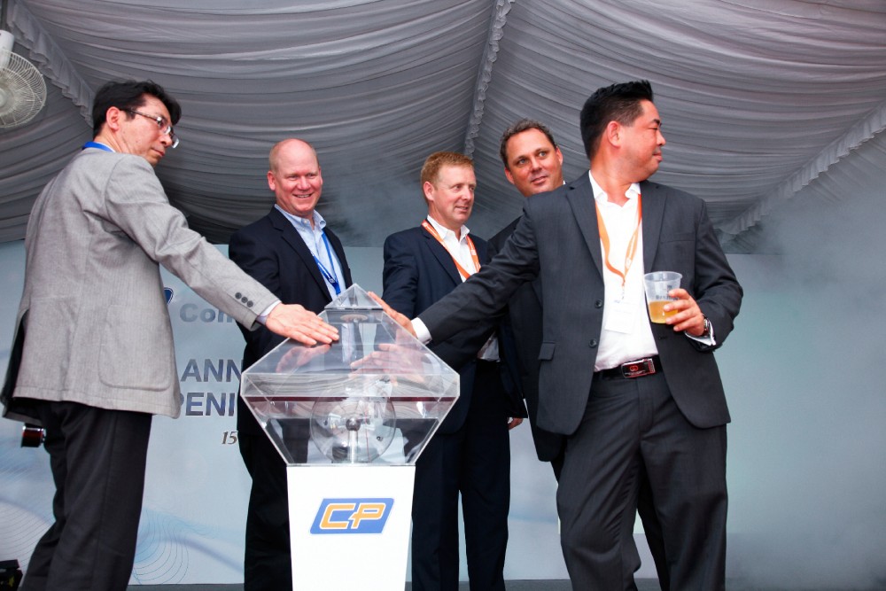 Executives launching event at ceremony