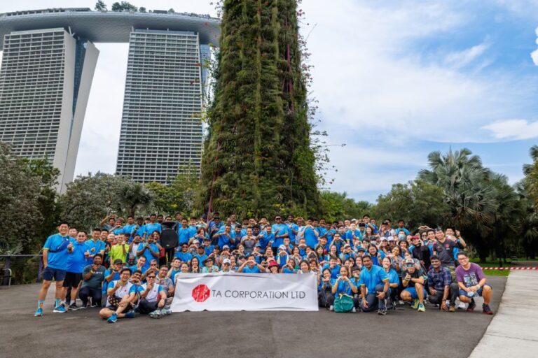 Group photo at team building event