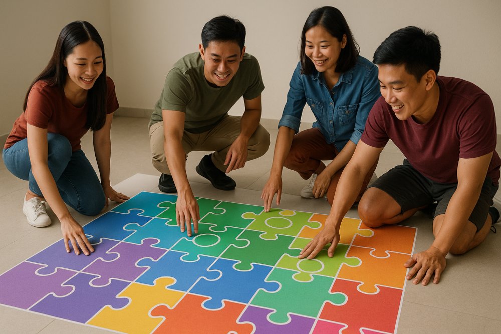 Interactive Floor Puzzle Challenge