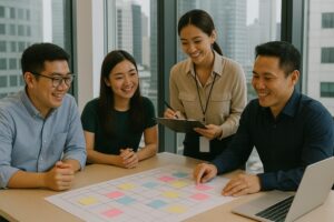 Event planning meeting with Singaporean team